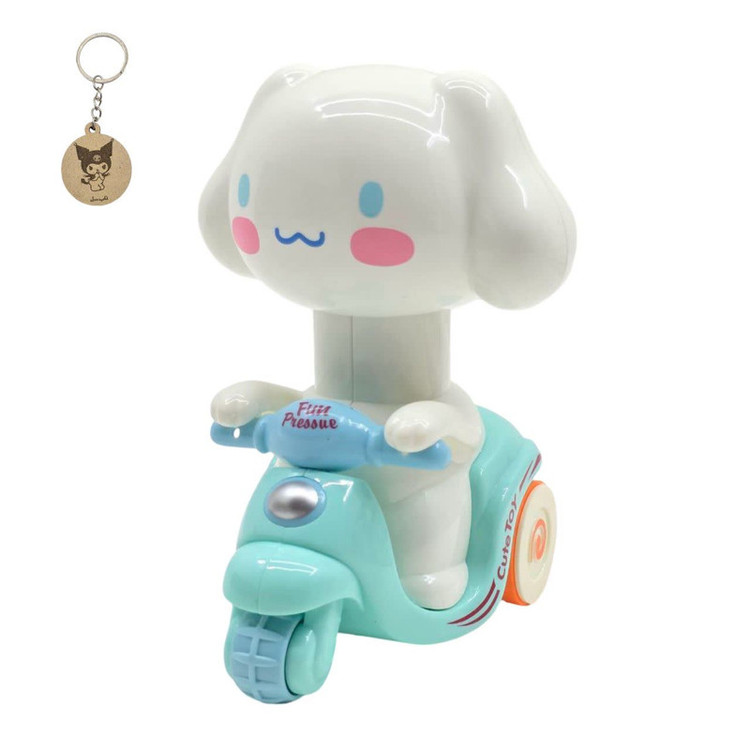 اسباب بازی ناب سل مدل سینامورل فشاری قدرتی موتور سوار CINNAMAROLL FUN PRESSURE ارتفاع 12 سانتی متر
