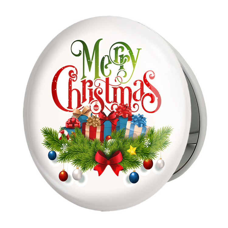 آینه جیبی خندالو طرح کریسمس Christmas مدل تاشو کد 22155