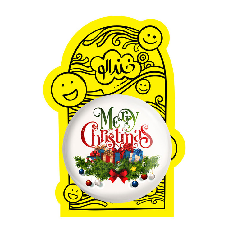 آینه جیبی خندالو طرح کریسمس Christmas مدل تاشو کد 22155