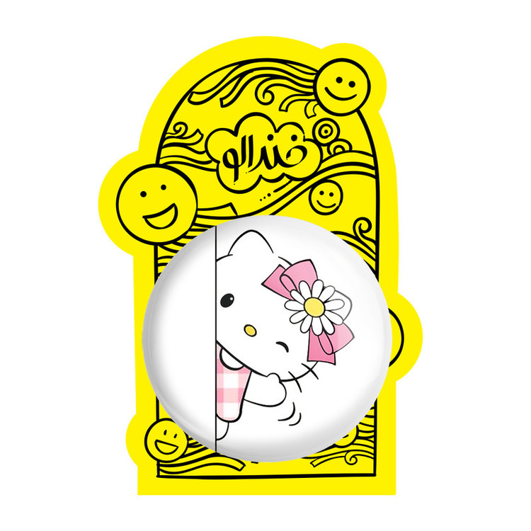 آینه جیبی خندالو طرح هلو کیتی Hello Kitty مدل تاشو کد 2474