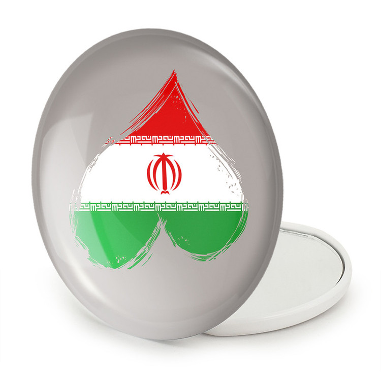 آینه جیبی خندالو طرح پرچم ایران مدل تاشو کد 20502