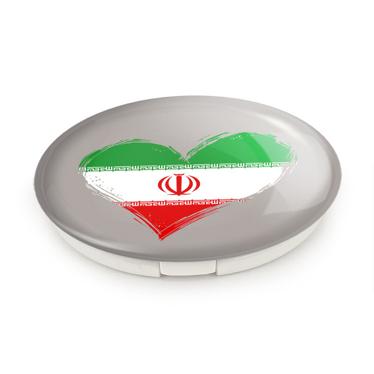 آینه جیبی خندالو طرح پرچم ایران مدل تاشو کد 20502