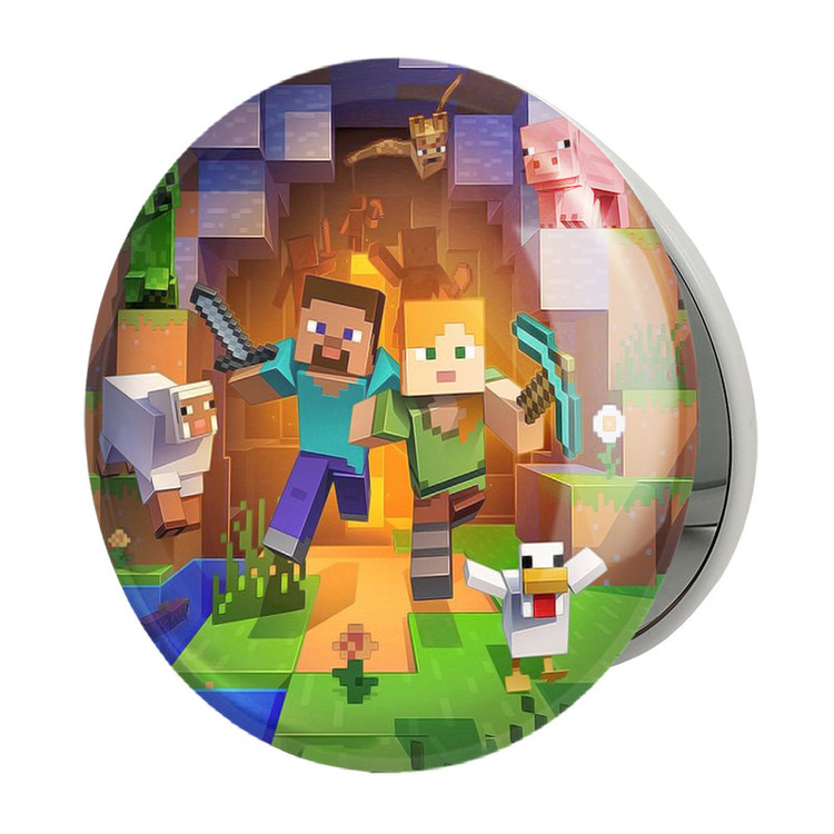 آینه جیبی خندالو طرح بازی ماینکرافت Minecraft مدل تاشو کد 23259