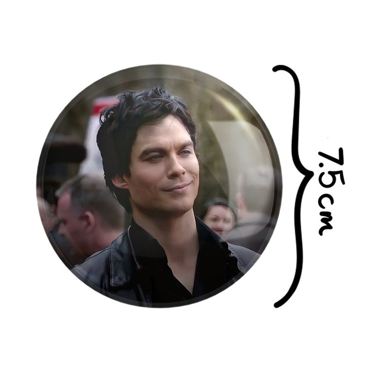 آینه جیبی خندالو طرح دیمون خاطرات یک خون آشام The Vampire Diaries مدل تاشو کد 20281