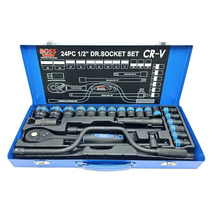 آچار بکس باس مدل BS-24PC CR-V مجموعه 24 عددی