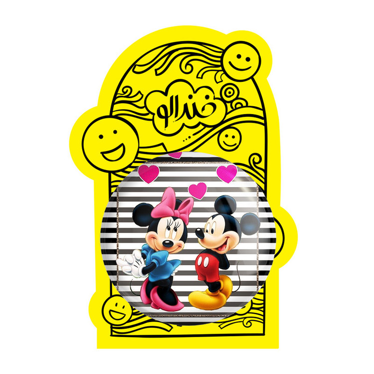 آینه جیبی خندالو طرح میکی موس Mickey Mouse مدل تاشو کد 2427