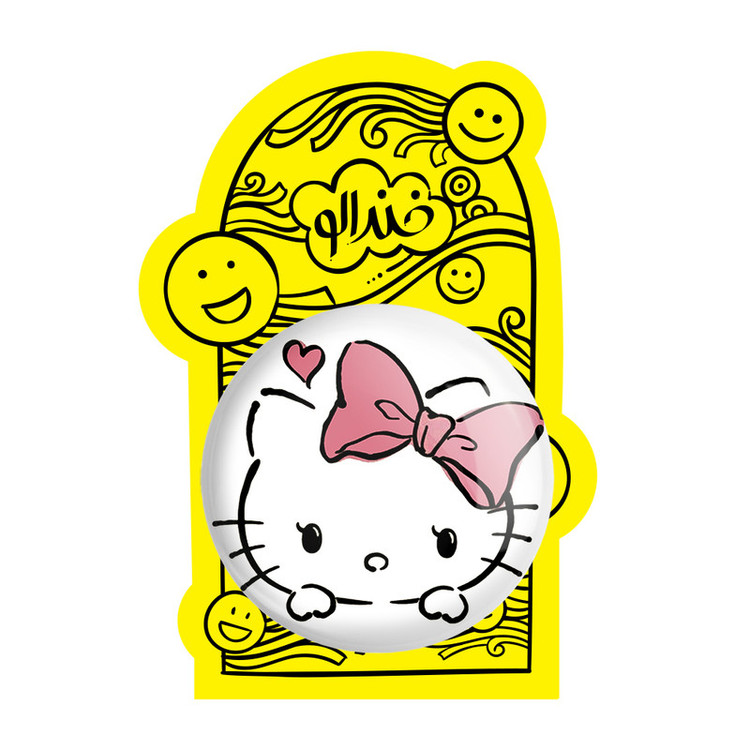 آینه جیبی خندالو مدل هلو کیتی Hello Kitty کد 2487
