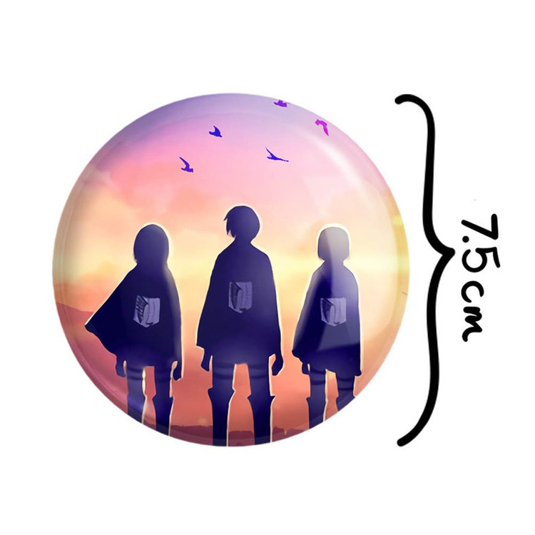 آینه جیبی خندالو مدل میکاسا و ارن و آرمین انیمه اتک آن تایتان Attack on Titan کد 11053