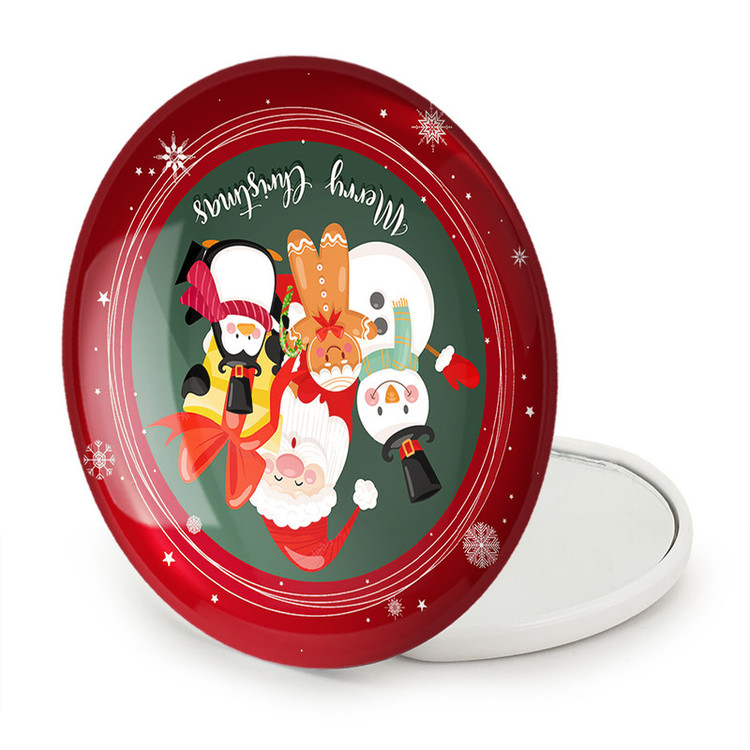 آینه جیبی خندالو طرح کریسمس Christmas مدل تاشو کد 22179