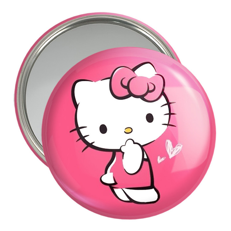 آینه جیبی خندالو مدل هلو کیتی Hello Kitty کد 2497