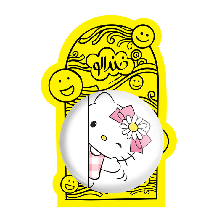 آینه جیبی خندالو مدل هلو کیتی Hello Kitty کد 2474