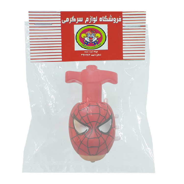 اسباب بازی کوکی دنیای سرگرمی های کمیاب مدل فرفره چراغدار و موزیکال مرد عنکبوتی اسپایدرمن