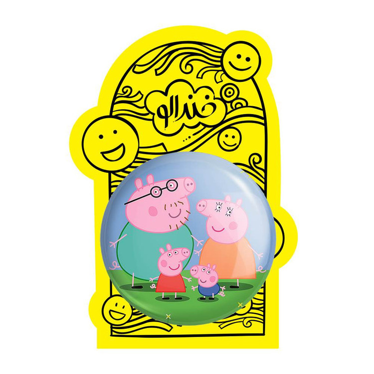 آینه جیبی خندالو مدل خانواده پپا پیگ انیمه پپاپیک Peppa pig کد 22070