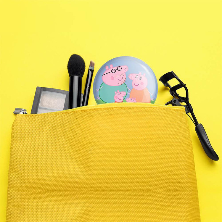 آینه جیبی خندالو مدل خانواده پپا پیگ انیمه پپاپیک Peppa pig کد 22070