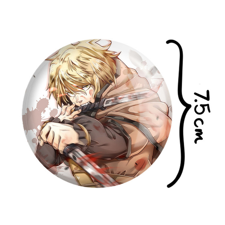 آینه جیبی خندالو طرح تورفین انیمه حماسه وینلند Vinland Saga مدل تاشو کد 27488