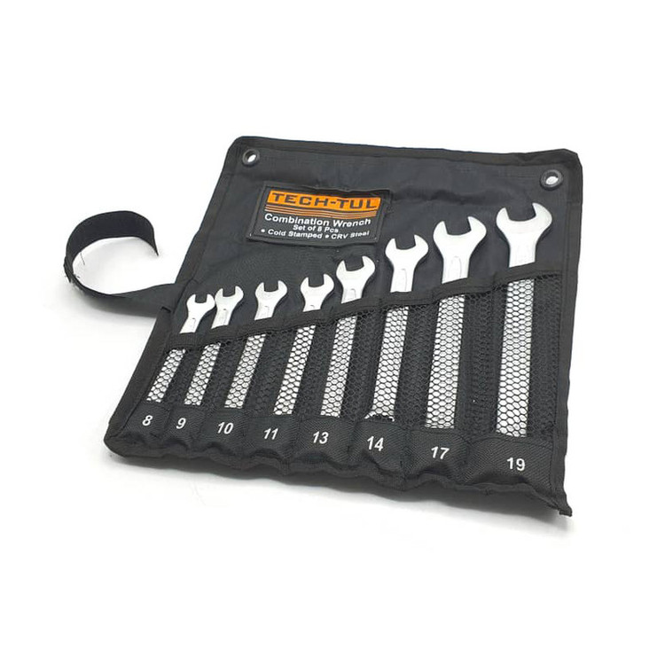 آچار یکسر تخت و یکسر رینگی تک تول مدل 8pc مجموعه 8 عددی