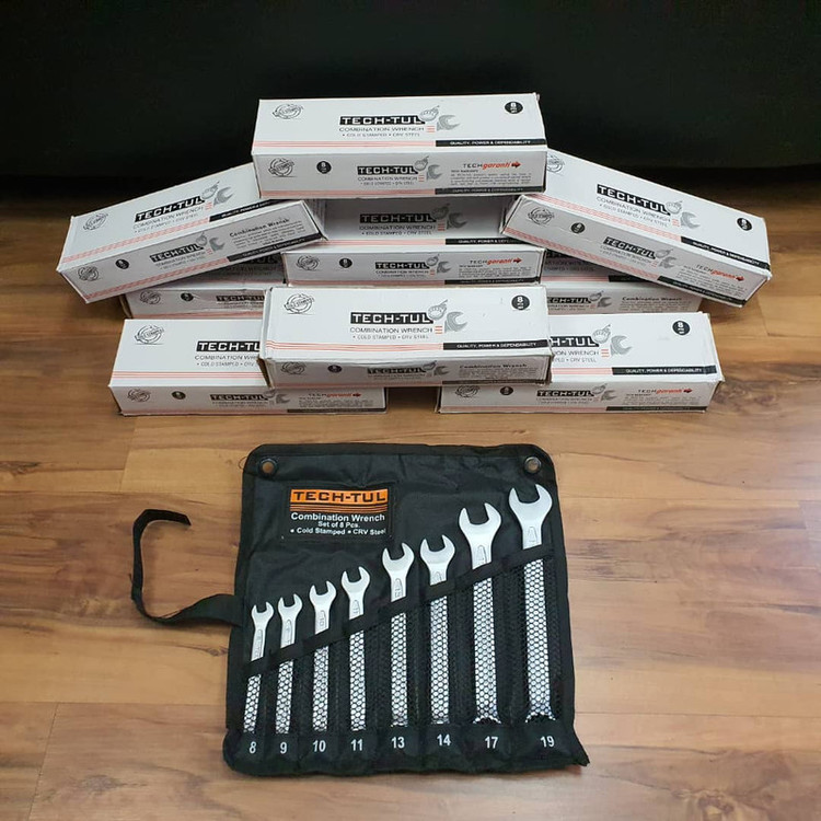 آچار یکسر تخت و یکسر رینگی تک تول مدل 8pc مجموعه 8 عددی