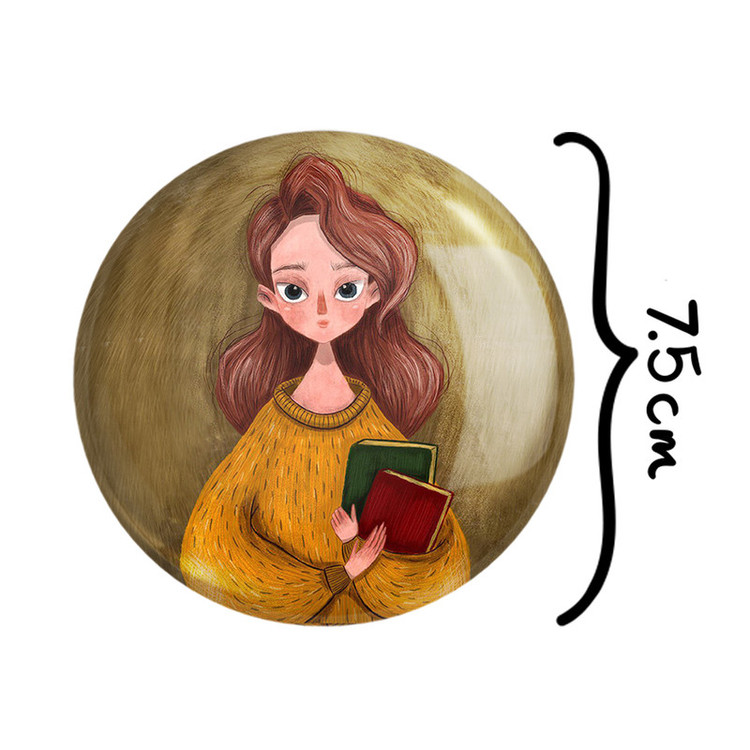 آینه جیبی خندالو طرح دخترونه مدل تاشو کد 1640