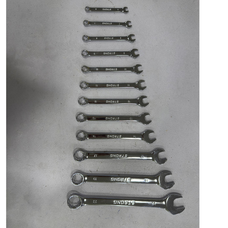 آچار یکسر تخت و یکسر رینگی استرانگ مدل SMT-STRONG-12PCS-22MM مجموعه 12عددی