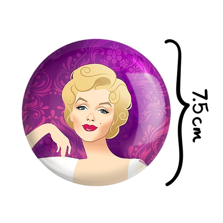 آینه جیبی خندالو طرح مرلین مونرو Marilyn Monroe مدل تاشو کد 3986