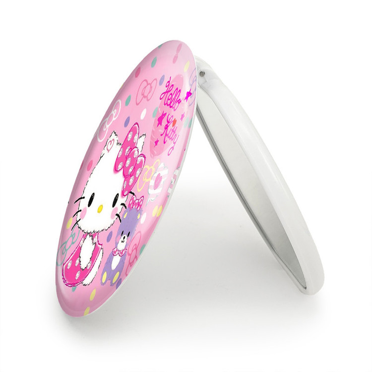 آینه جیبی خندالو طرح هلو کیتی Hello Kitty مدل تاشو کد 2480