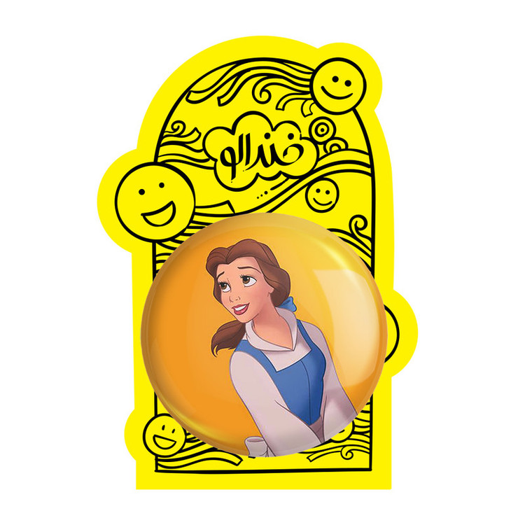آینه جیبی خندالو طرح انیمیشن دیو و دلبر Beauty And The Beast مدل تاشو کد 1789