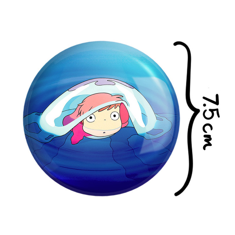 آینه جیبی خندالو طرح انیمه پونیو Ponyo مدل تاشو کد 4891