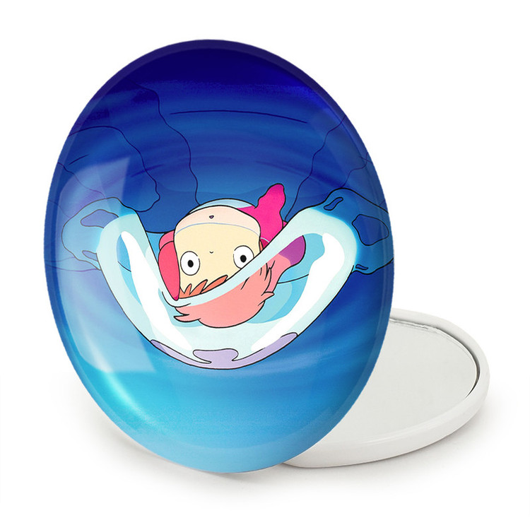آینه جیبی خندالو طرح انیمه پونیو Ponyo مدل تاشو کد 4891