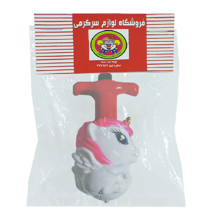 اسباب بازی کوکی دنیای سرگرمی های کمیاب مدل فرفره چراغدار و موزیکال اسب پونی
