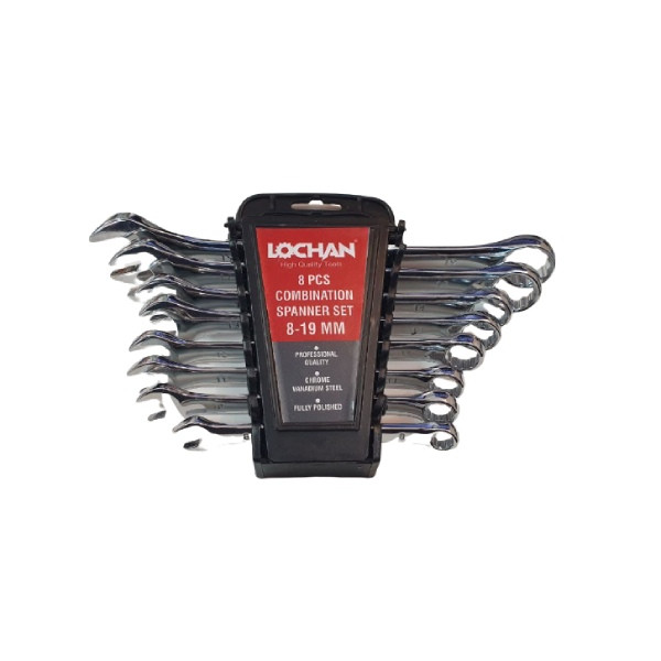 مجموعه 8 عددی آچار یکسر تخت یکسر رینگی لوچان مدل 8-19