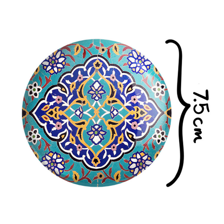 آینه جیبی خندالو طرح کاشی مدل تاشو کد 2159
