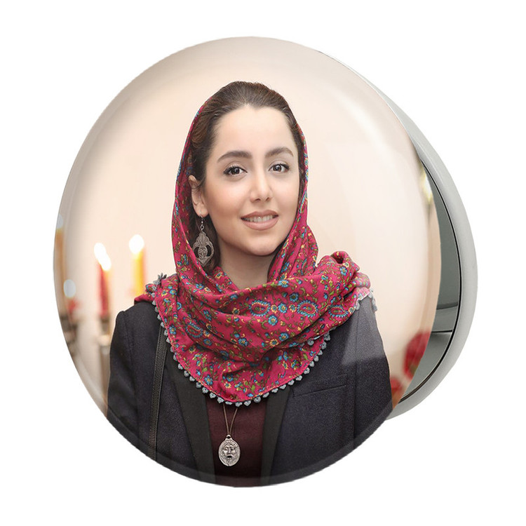 آینه جیبی خندالو طرح نازنین بیاتی مدل تاشو کد 6289