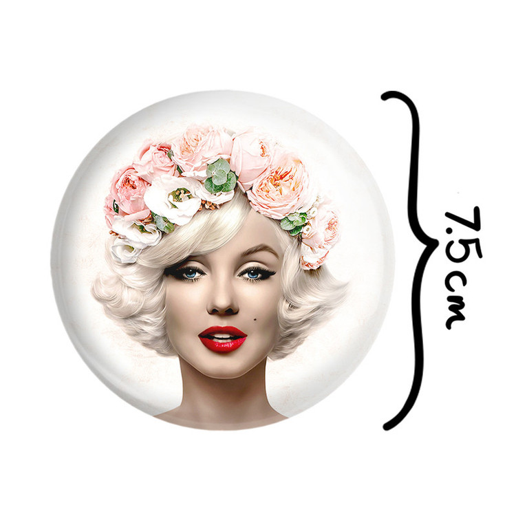 آینه جیبی خندالو طرح مرلین مونرو Marilyn Monroe مدل تاشو کد 3978