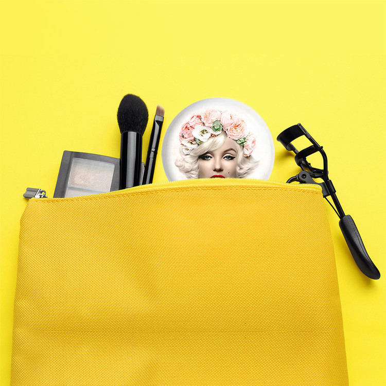 آینه جیبی خندالو طرح مرلین مونرو Marilyn Monroe مدل تاشو کد 3978