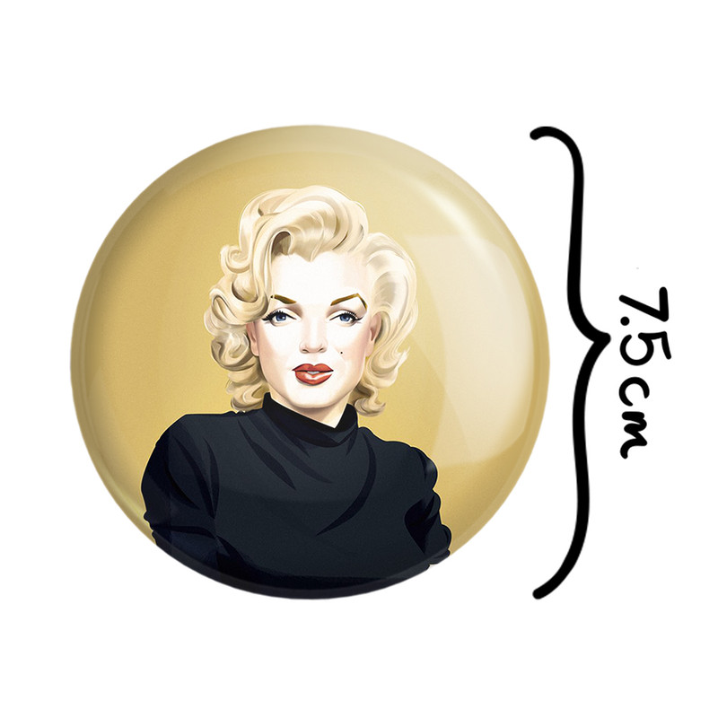 آینه جیبی خندالو طرح مرلین مونرو Marilyn Monroe مدل تاشو کد 3977