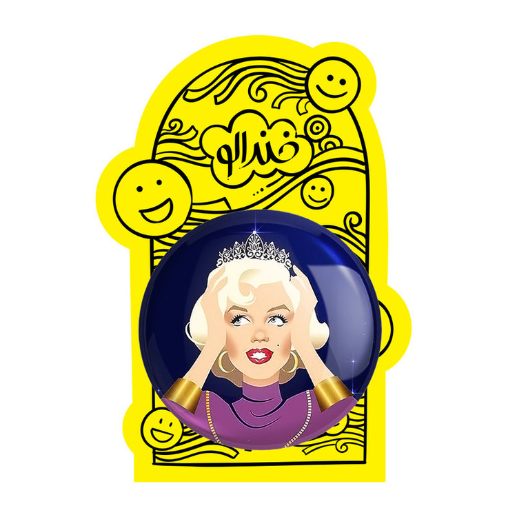 آینه جیبی خندالو طرح مرلین مونرو Marilyn Monroe مدل تاشو کد 3987