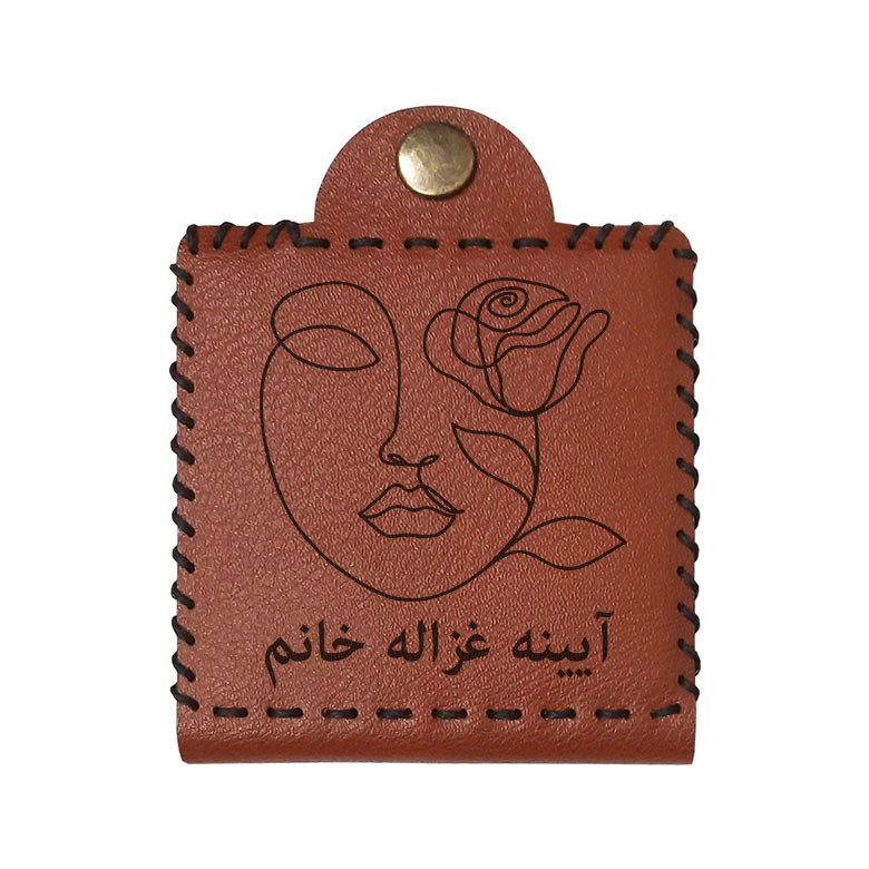 آینه جیبی مدل  اسم غزاله طرح گل