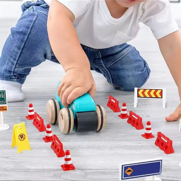 اسباب بازی مدل راه بند ترافیکی طرح بتن TRA591 مجموعه 10 عددی