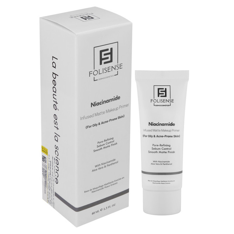 پرایمر صورت فولیسنس مدل niacinamide مناسب برای انواع پوست حجم 40 میلیلیتر