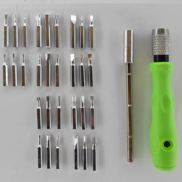 پیچ گوشتی و سری پیچ گوشتی مدل تعمیرات طرح gs 8032 بسته 32 عددی