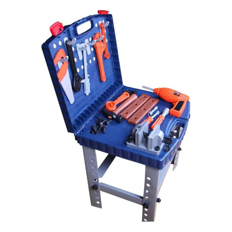 ست اسباب بازی ابزار ناب سل مدل چمدانی میز کار نجاری به همراه دریل باتری خور Quality Super Tool – Portable Type