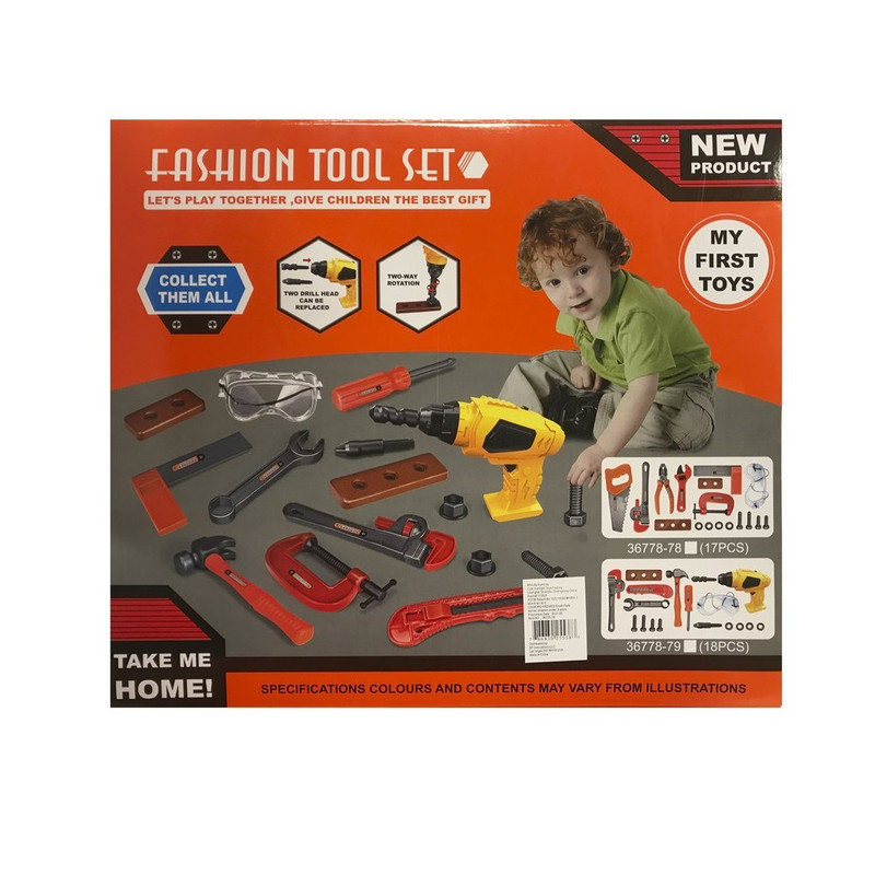 ست اسباب بازی ابزار مدل FASHION TOOL SET کد 36778
