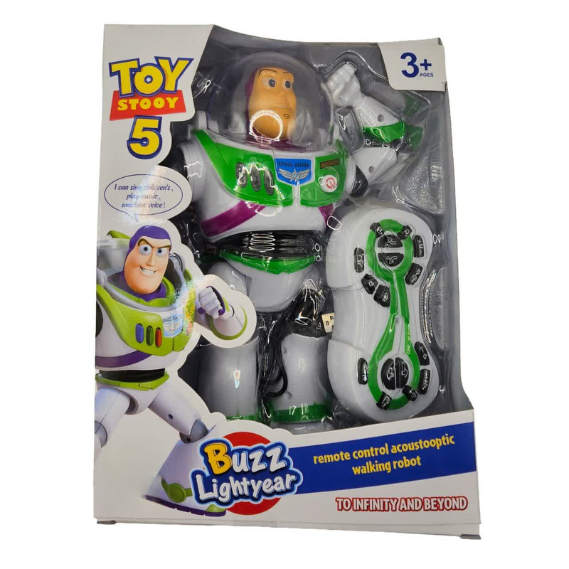 اسباب بازی ناب سل مدل ربات کنترلی بازلایتر شارژی موزیکال کد Rechargeable musical remote control buzz lightyear tooy stooy5 با قابلیت راه رفتن و انجام حرکات نمایشی