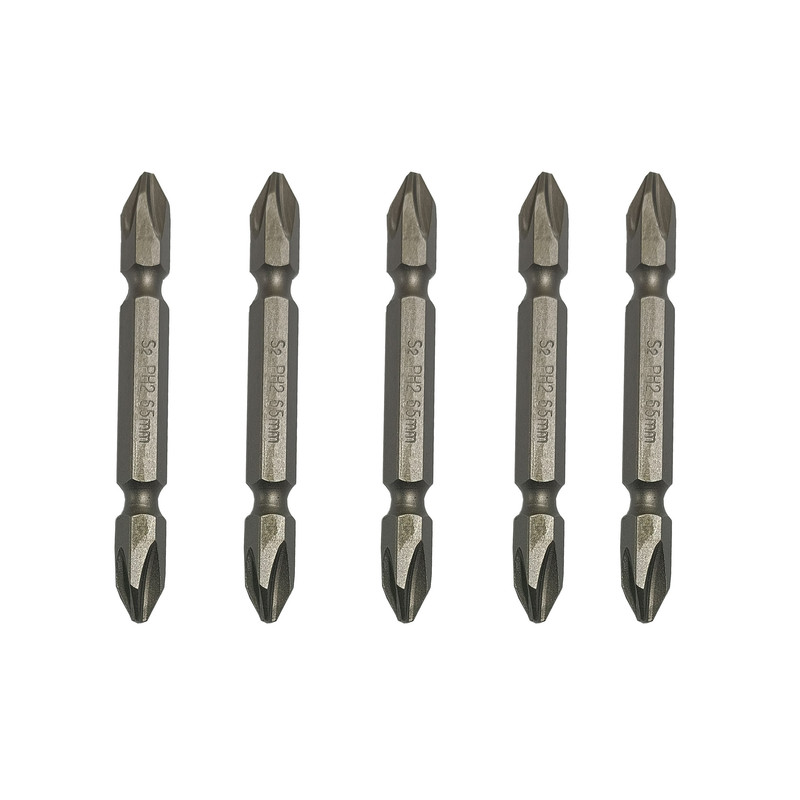 سری پیچ گوشتی دو سر چهار سو مدل PH-2 بسته 5 عددی