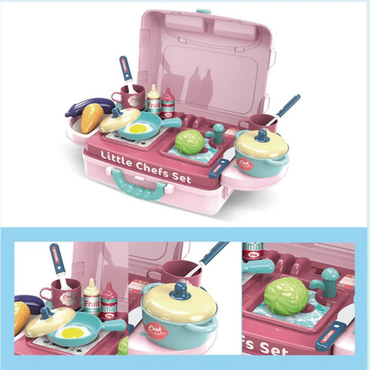 ست اسباب بازی آشپزخانه ناب سل مدل کیفی سه در یک کد 3in 1 kitchen play set no.008-971