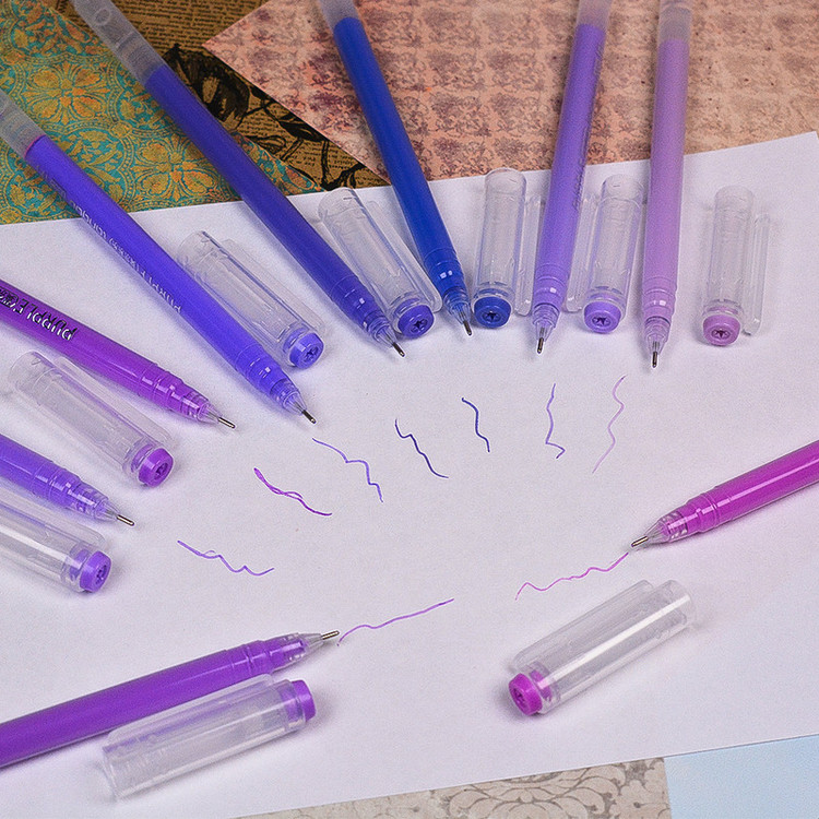 روان نویس 0.6 میلی متری لنگو مدل Purple Style بسته 9 عددی
