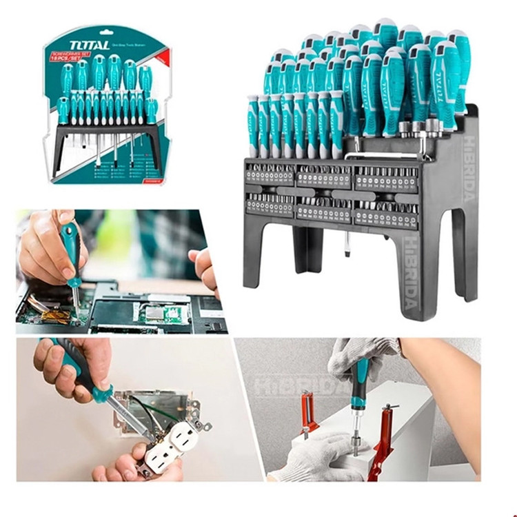 پیچ گوشتی توتال مدل THT-2506100 مجموعه 100 عددی