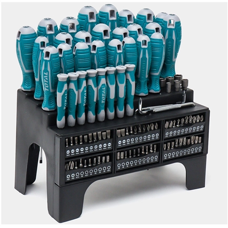 پیچ گوشتی توتال مدل THT-2506100 مجموعه 100 عددی
