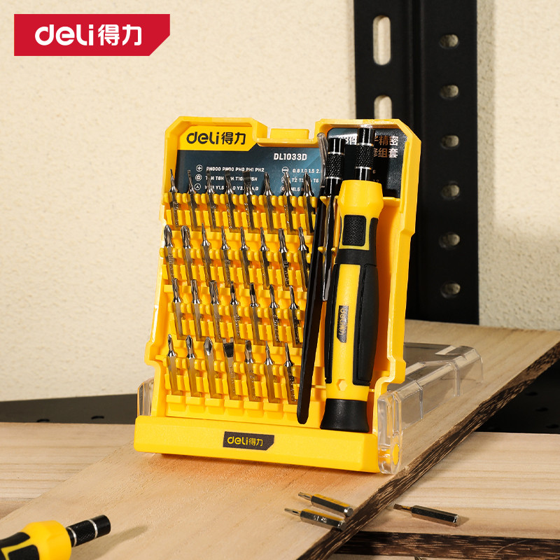 پیچ گوشتی دلی مدل DL1033D مجموعه 33 عددی