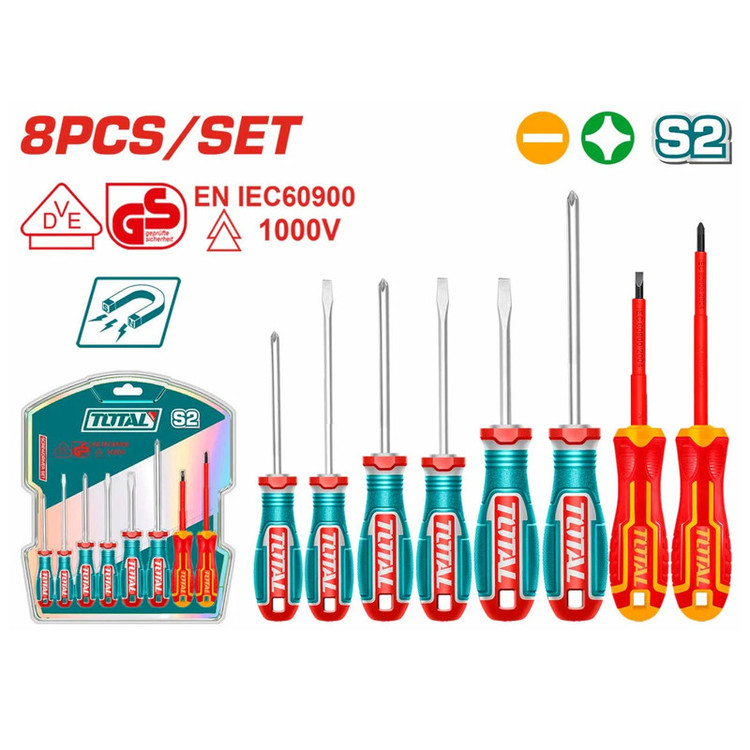پیچ گوشتی توتال مدل TKSDS0836 بسته 8 عددی